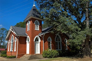 Terrell County Gerogia Town of Sasser United Methodist Church established in 1914